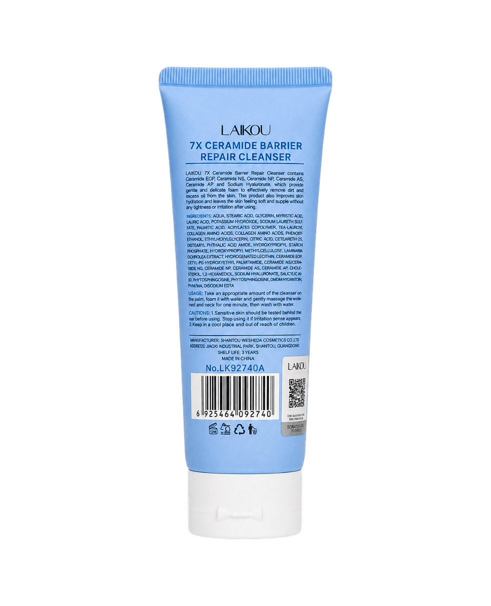 Пінка для вмивання з керамідами  LAIKOU 7х Ceramide Barrier Repair Cleanser