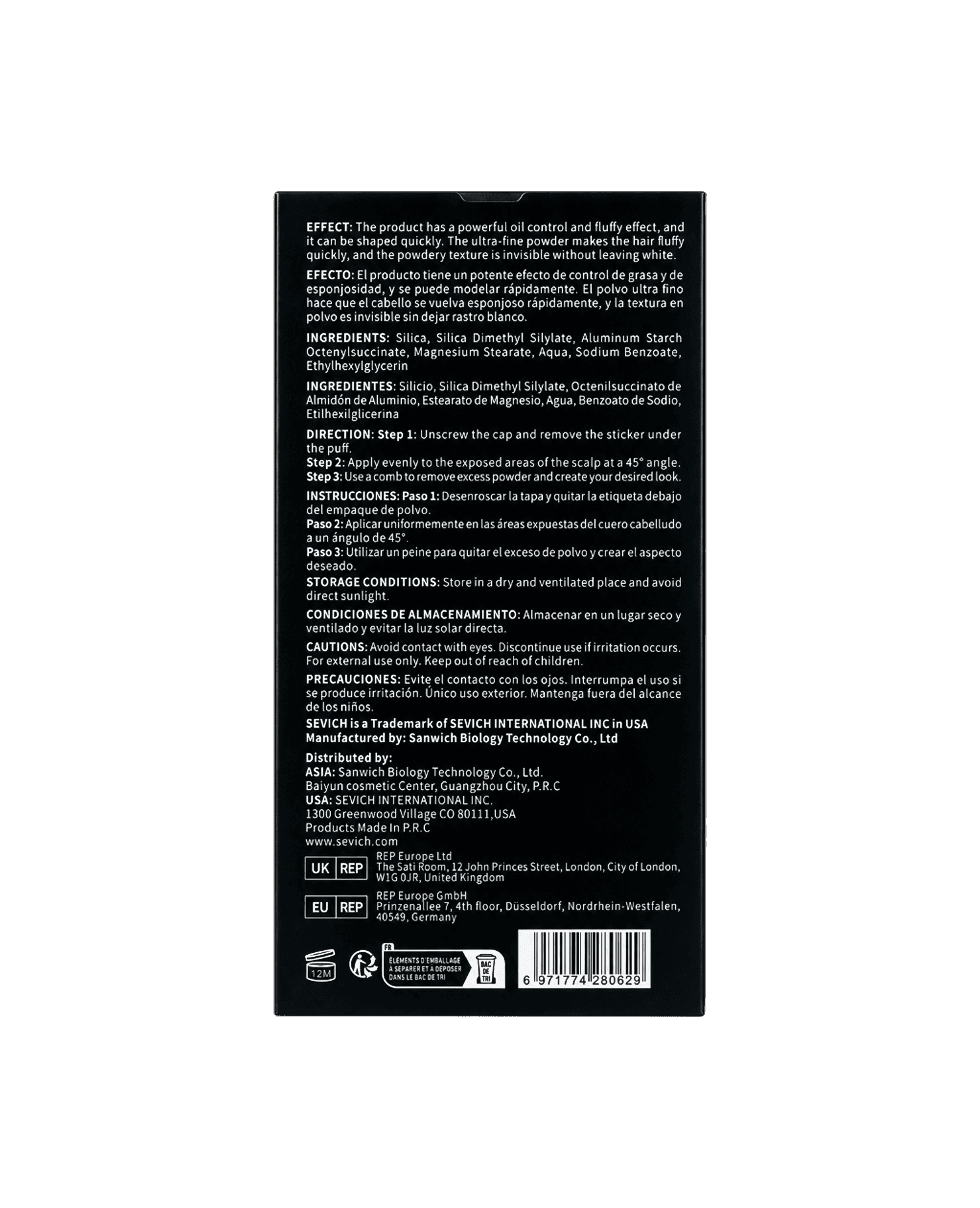 Стайлинговая пудра для объема и против жирности волос Sevich Hair Styling Powder