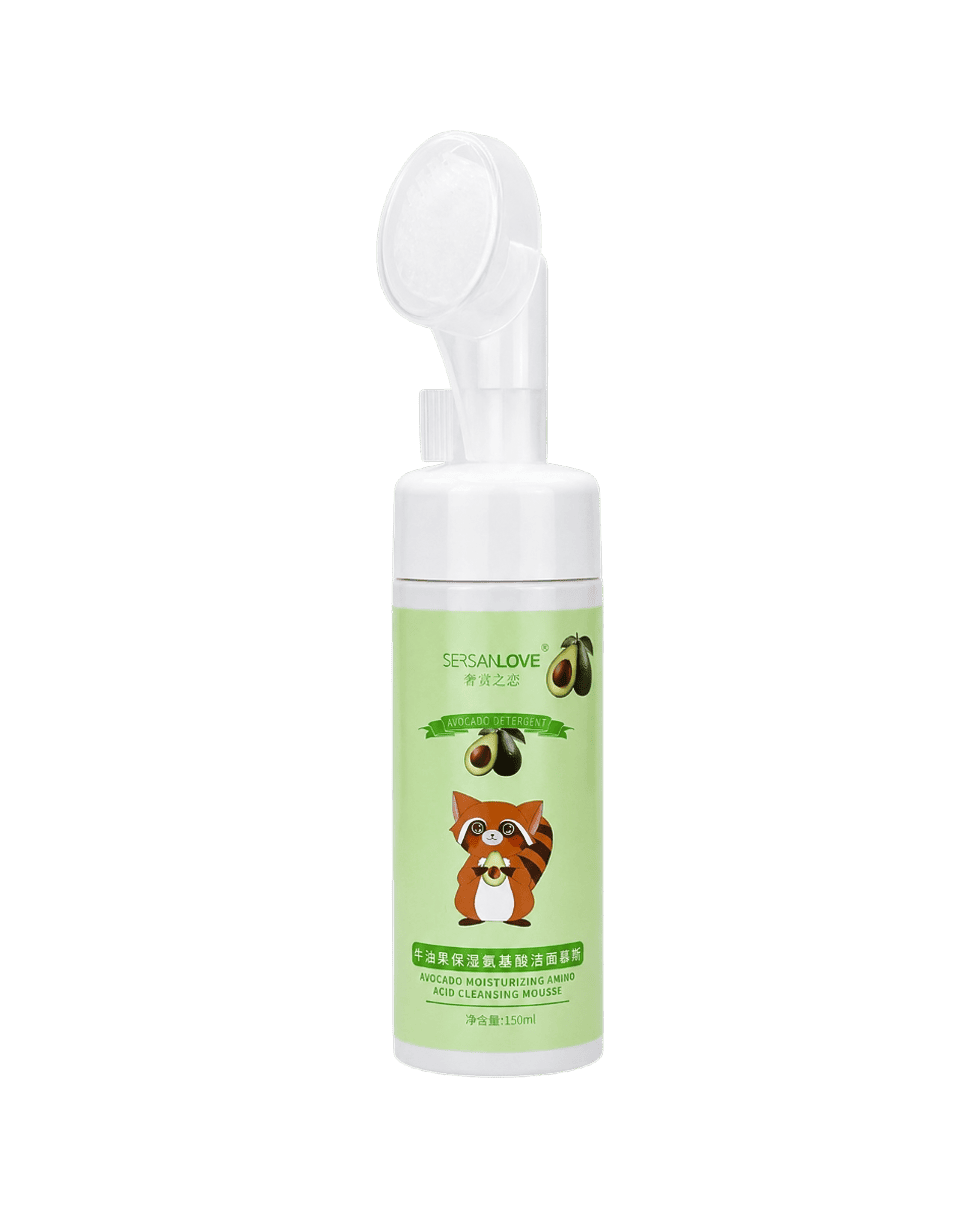 Пенка для умывания с авокадо с насадкой-щеточкой SERSAN LOVE Avocado Moisturizing Amino Acid