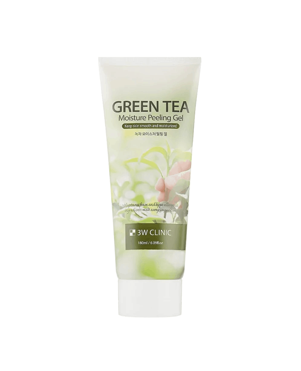 Пілінг-скатка із зеленим чаєм 3W Clinic Green Tea Moisture Peeling Gel