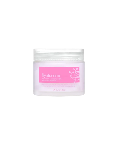 Ночной крем с гиалуроновой кислотой 3W Clinic Hyaluronic Natural Time Sleep Cream