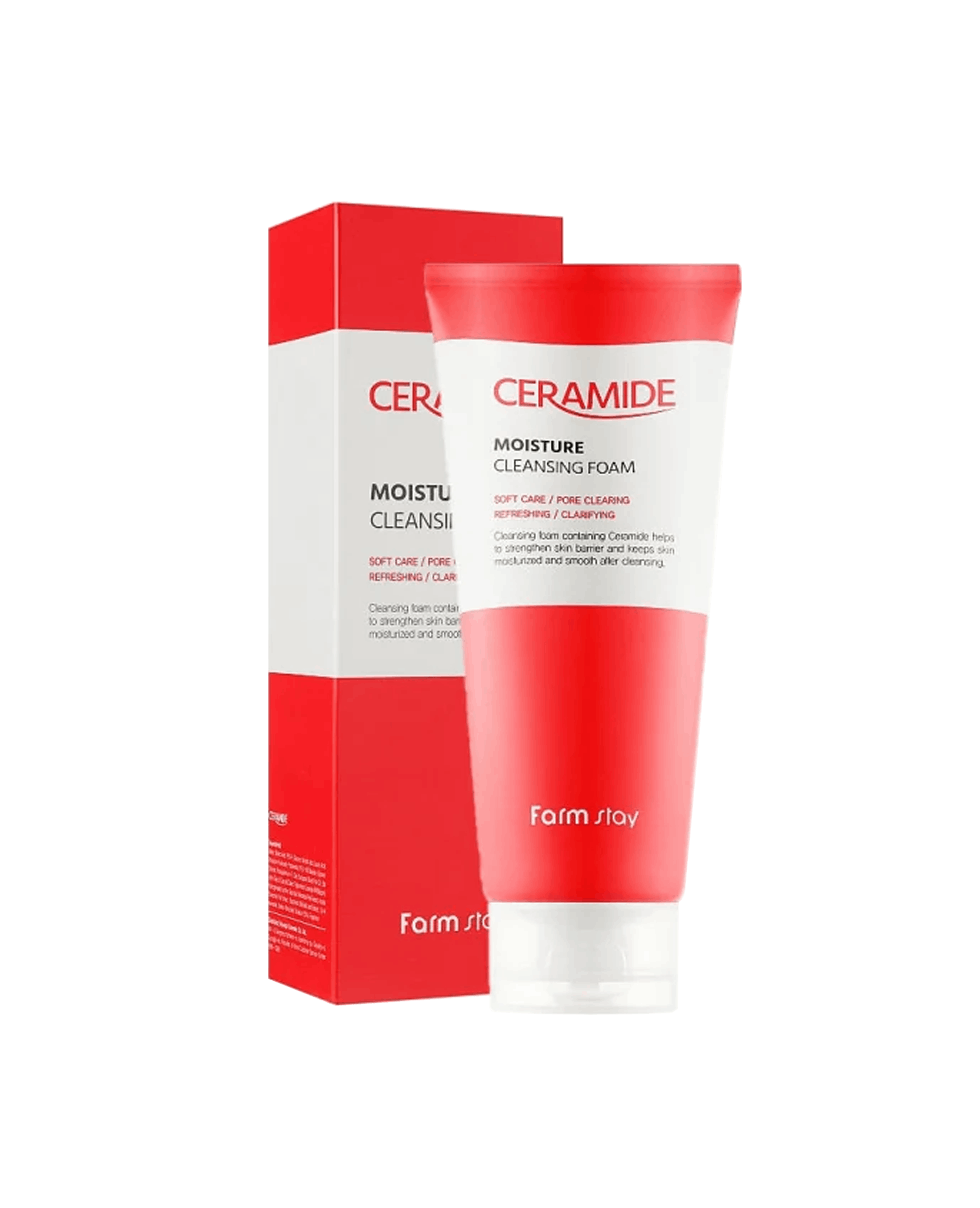Пенка для умывания с керамидами Farm Stay Ceramide Moisture Cleansing Foam