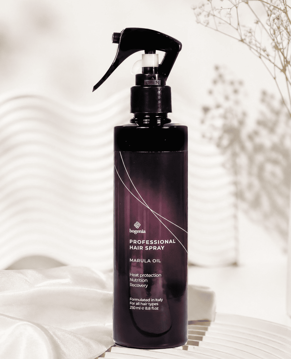 Cпрей термозащитный с маслом марула Bogenia Professional Hair Spray Marula Oil