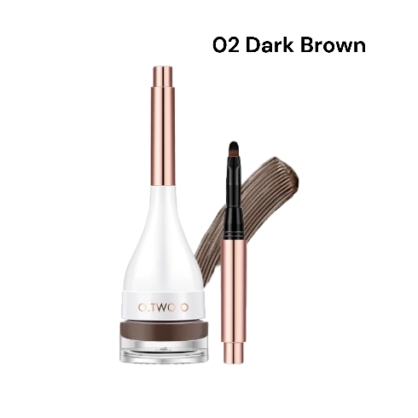 Помада для бровей O.TWO.O Natural Shaping Eyebrow Dying Cream - 02 – Dark Brown