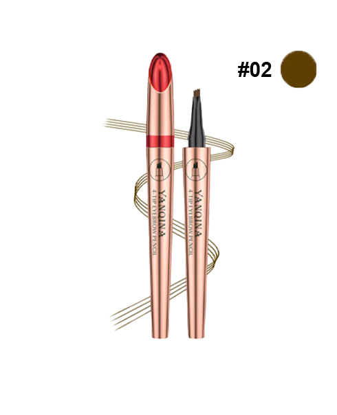 Маркер для брів YANQINA 4-Tip Eyebrow Pencil
