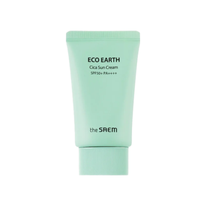 Сонцезахисний крем з центелою The Saem Eco Earth Cica Sun Cream SPF50+ PA++++