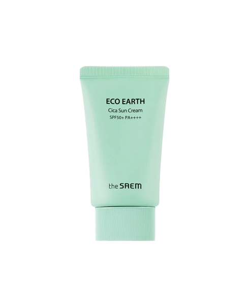 Солнцезащитный крем с центеллой The Saem Eco Earth Cica Sun Cream SPF50+ PA++++