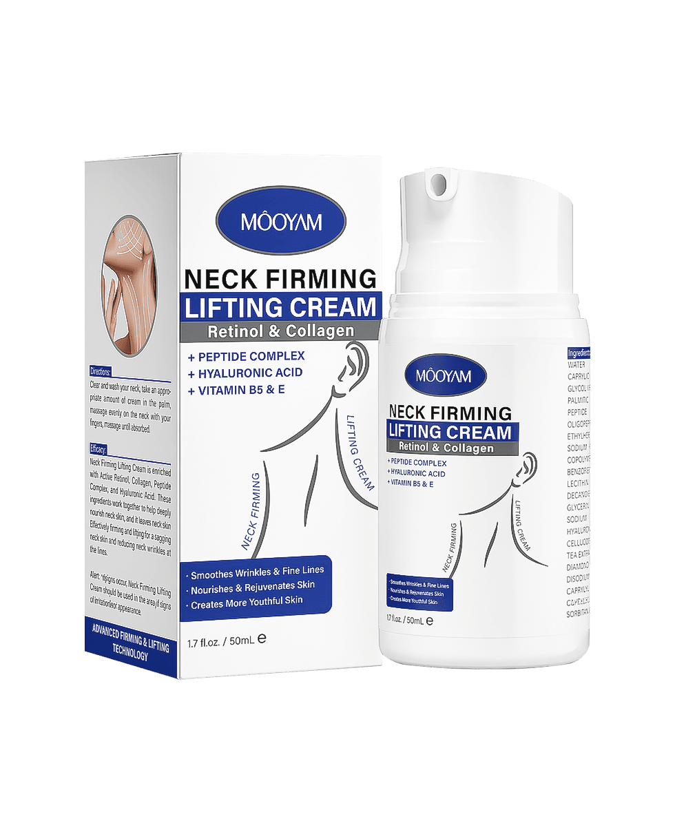Ліфтинг крем для шиї з ретинолом та колагеном Mooyam Neck Firming Lifting Cream Retinol & Collagen