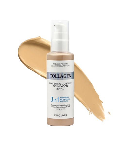 Тональний крем Enough Collagen 3in1 Whitening Moisture Foundation SPF15