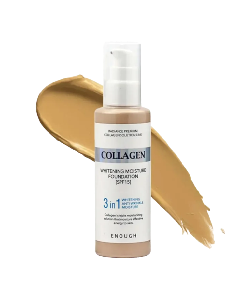 Тональний крем Enough Collagen 3in1 Whitening Moisture Foundation SPF15