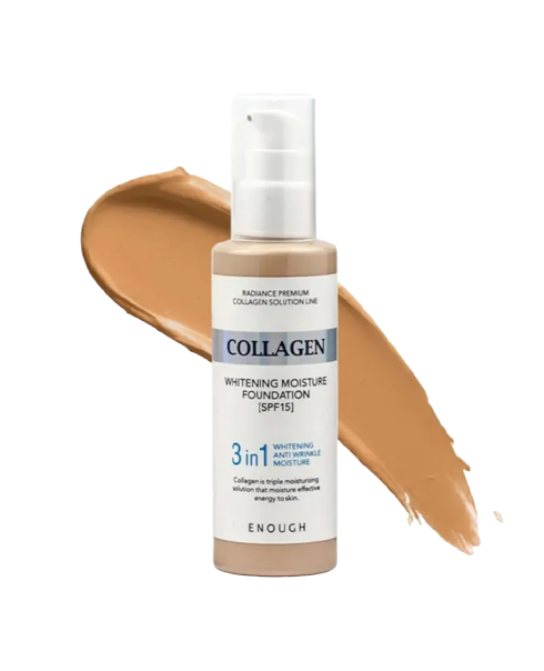 Тональний крем Enough Collagen 3in1 Whitening Moisture Foundation SPF15