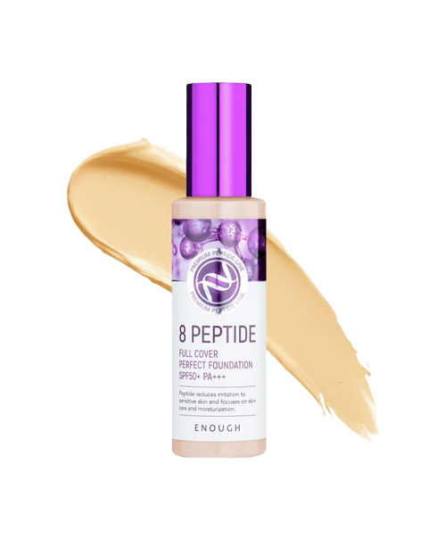 Тональный крем с пептидами Enough 8 Peptide Full Cover Perfect Foundation SPF50+/PA+++