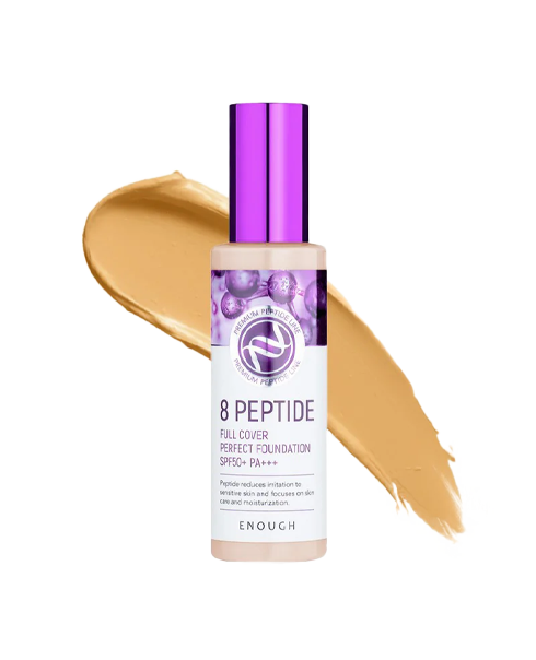 Тональный крем с пептидами Enough 8 Peptide Full Cover Perfect Foundation SPF50+/PA+++