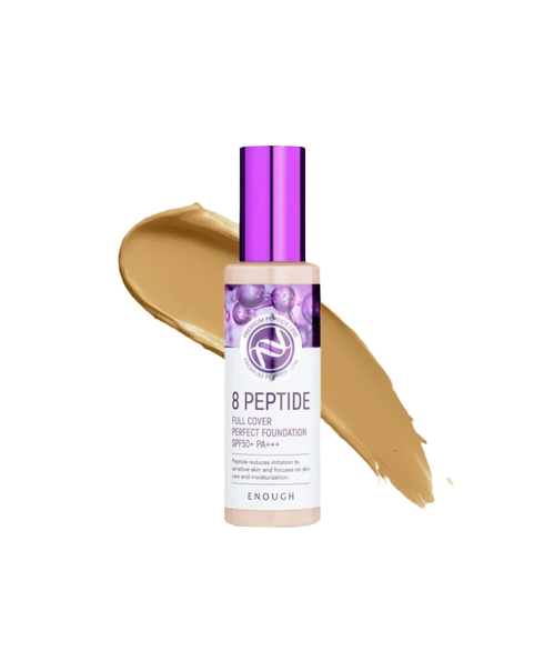 Тональный крем с пептидами Enough 8 Peptide Full Cover Perfect Foundation SPF50+/PA+++
