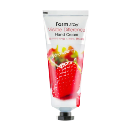 Крем для рук с клубникой Farm Stay Strawberry Visible Difference Hand Cream