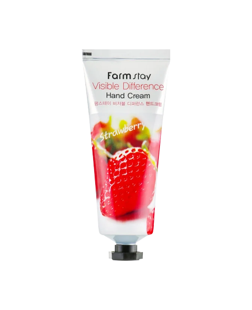 Крем для рук с клубникой Farm Stay Strawberry Visible Difference Hand Cream