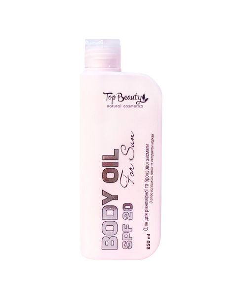 Масло для равномерного и бронзового загара Top Beauty Body Oil For Sun SPF20