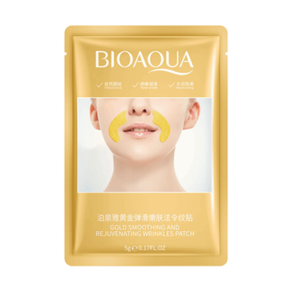 Гідрогелеві патчі на носогубну зону Bioaqua Gold Smoothing And Rejuvenating Wrinkles Patch