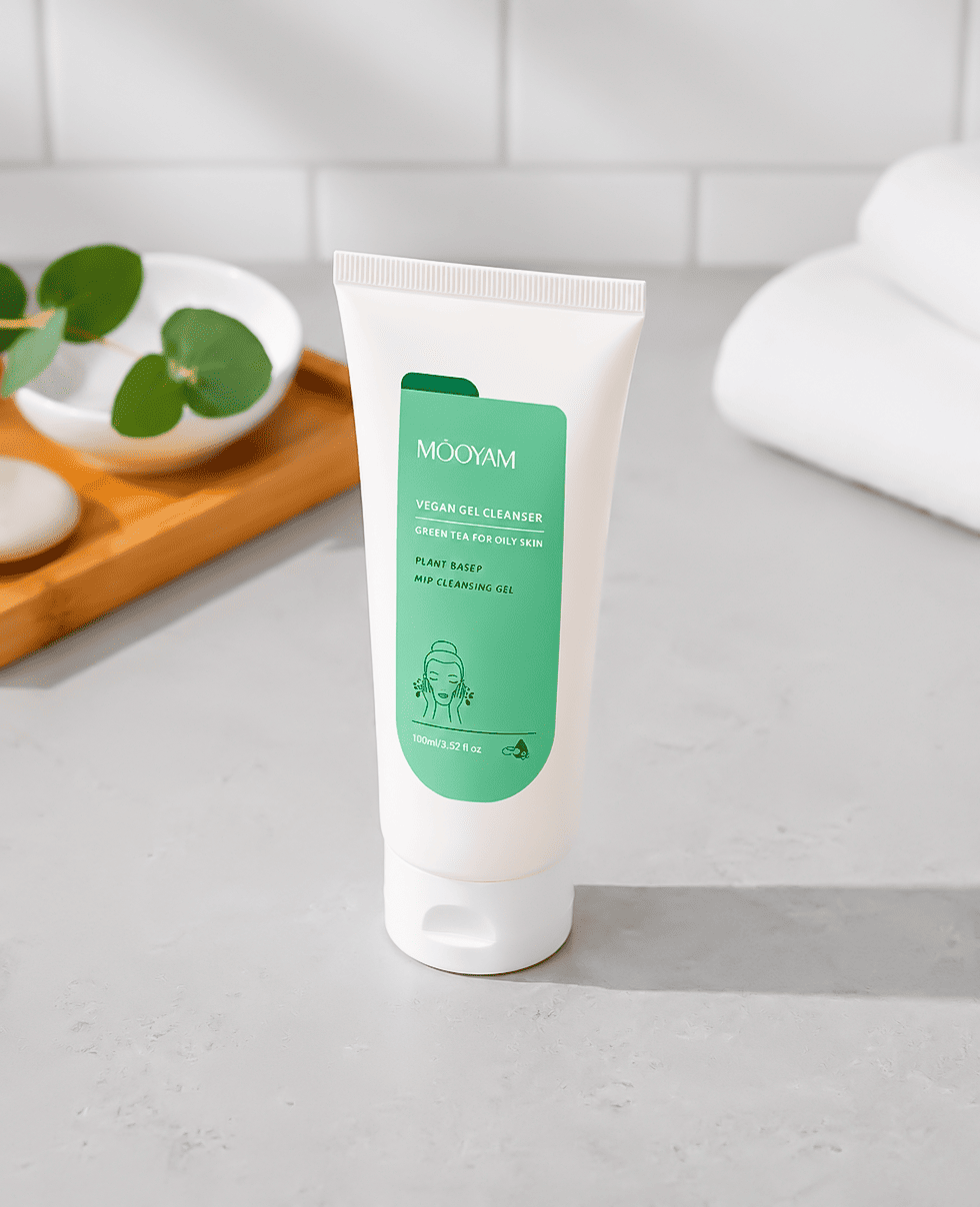 Гель для вмивання для жирної шкіри Mooyam Vegan Gel Cleanser Green Tea For Oily Skin