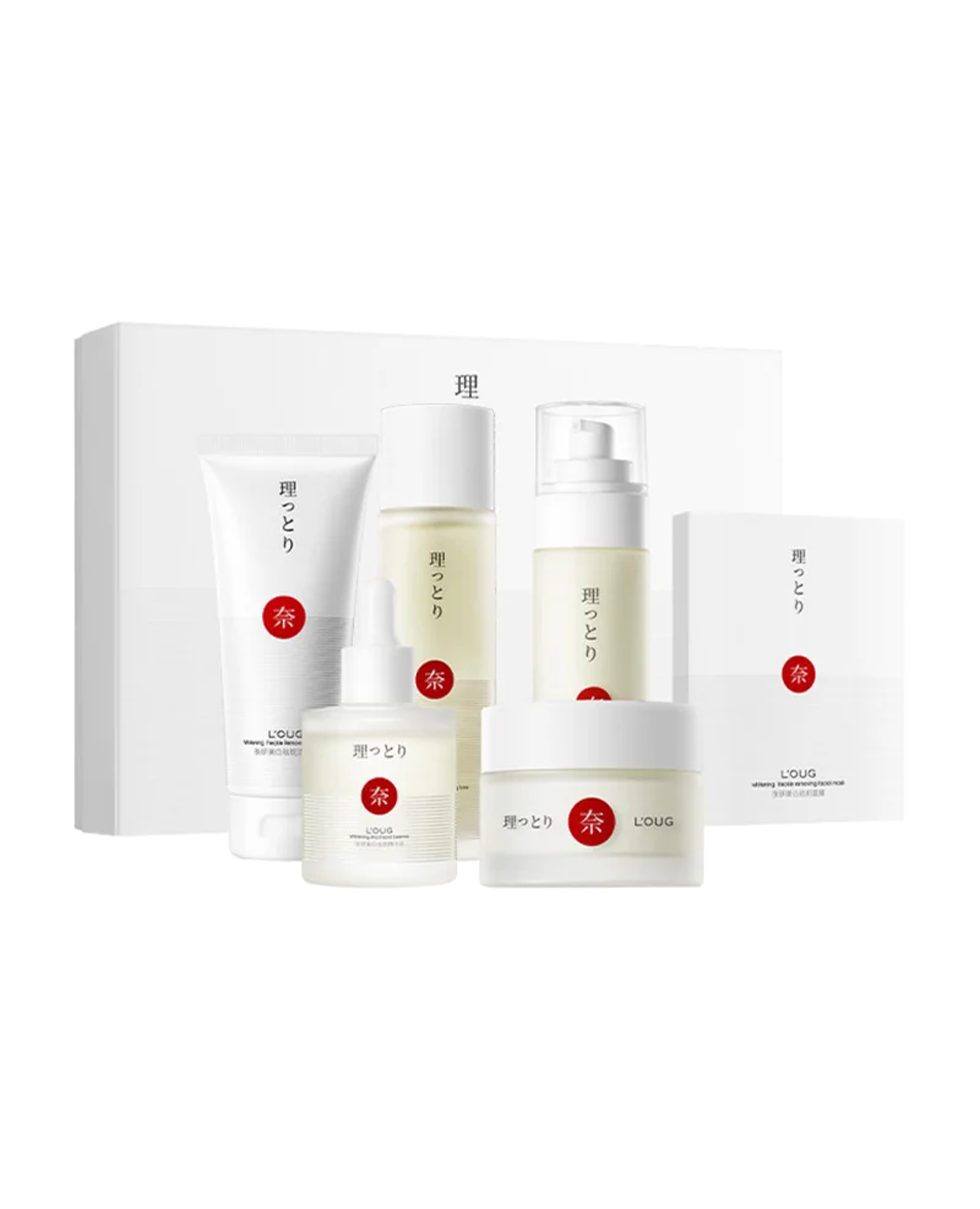Подарочный набор осветляющий с витамином С и ниацинамидом L`oug Whitening And Freckle Skin Care Suit