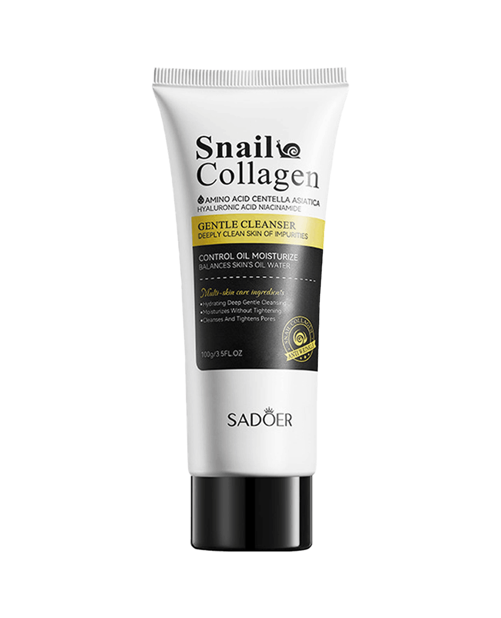 Пінка для вмивання з муцином равлика Sadoer Snail Collagen Gentle Cleanser