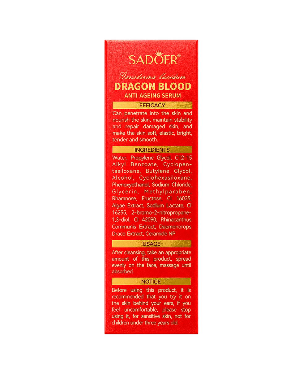 Сироватка з кров’ю дракона Sadoer Dragon Blood Anti-Ageing Serum