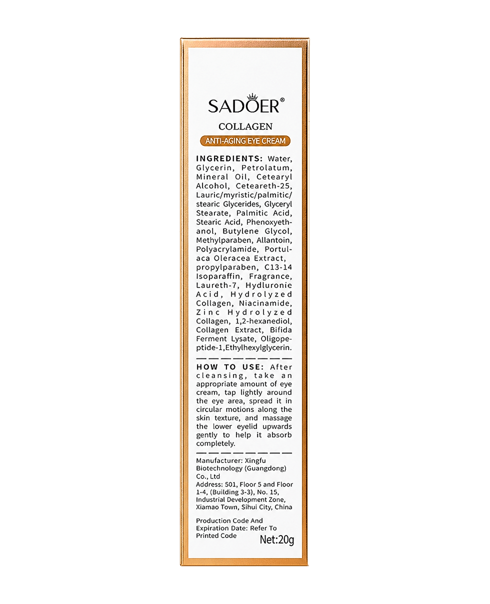 Крем вокруг глаза с коллагеном Sadoer Collagen Anti-Aging Eye Cream