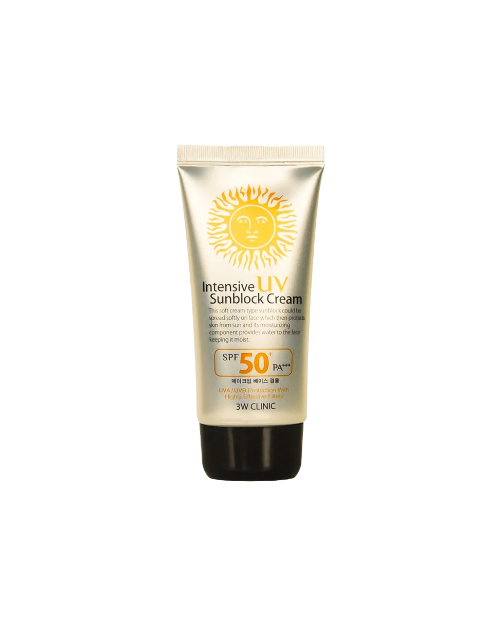Крем для обличчя сонцезахисний 3W Clinic Intensive UV Sunblock Cream SPF50+