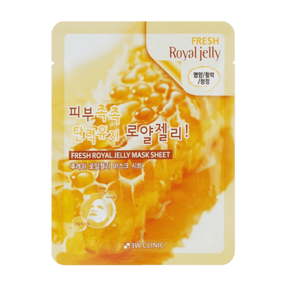 Тканинна маска з бджолиним маточним молочком 3W Clinic Fresh Royal Jelly Mask Sheet
