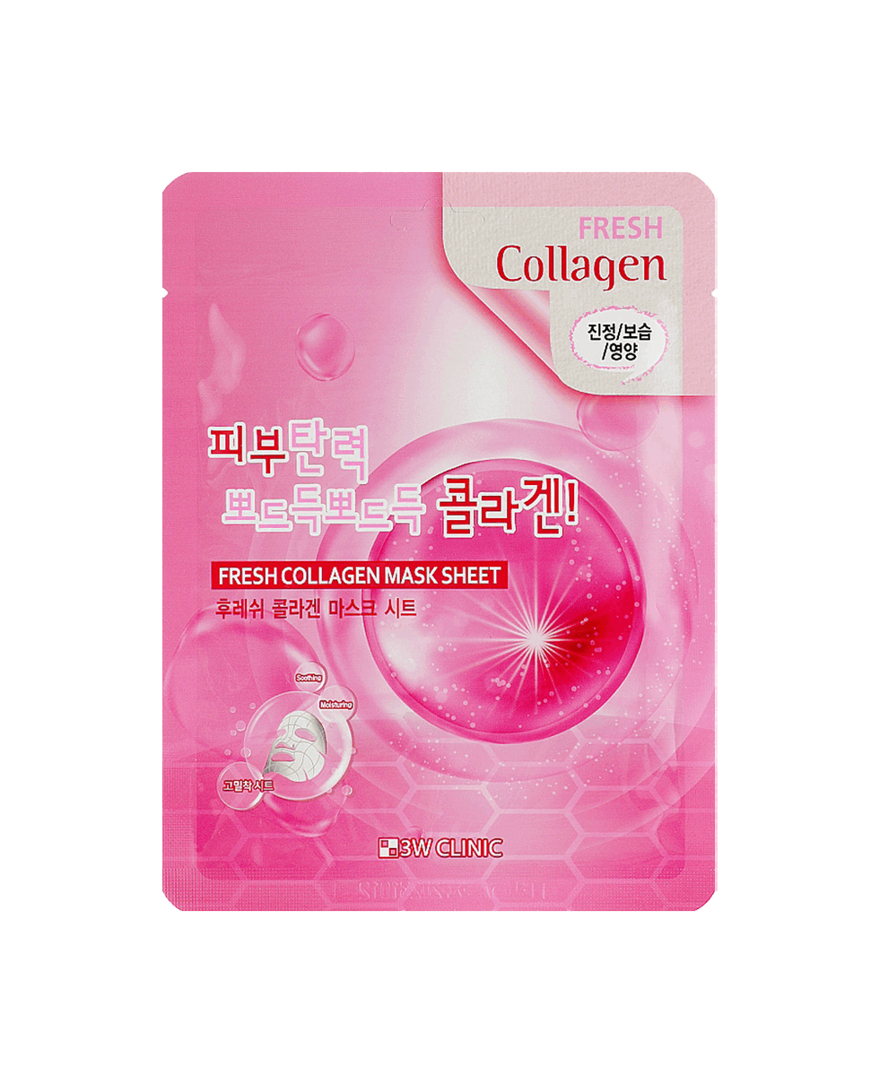 Тканинна маска з колагеном 3W Clinic Fresh Collagen Mask Sheet