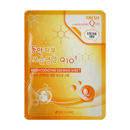 Тканинна маска з коензимом Q10 3W Clinic Fresh Coenzyme Q10 Mask Sheet