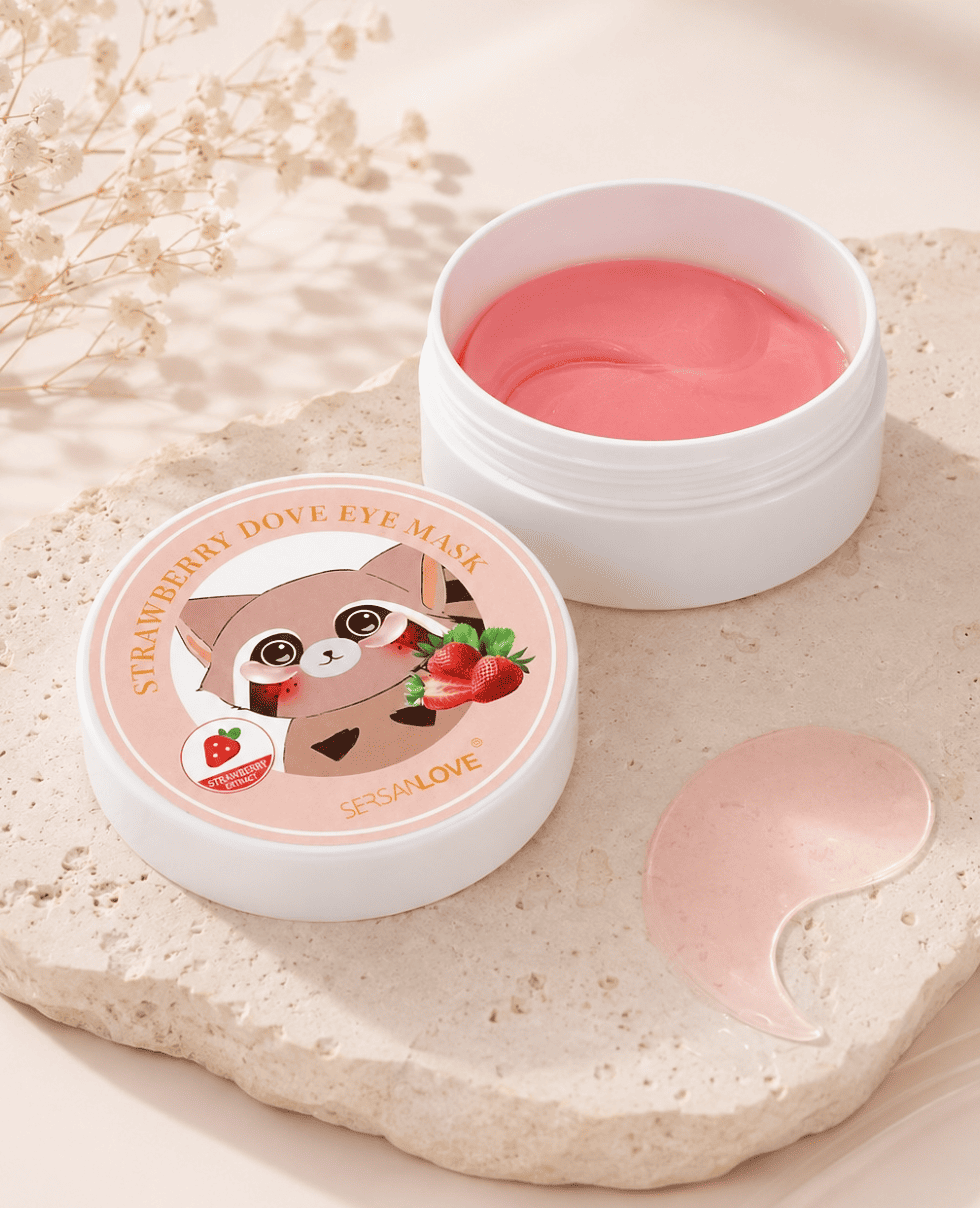 Гидрогелевые патчи с клубникой SERSAN LOVE Strawberry Doxorubicin Eye Mask