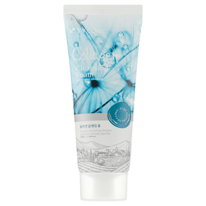 Пенка для умывания с коллагеном 3W Clinic Collagen Cleansing Foam