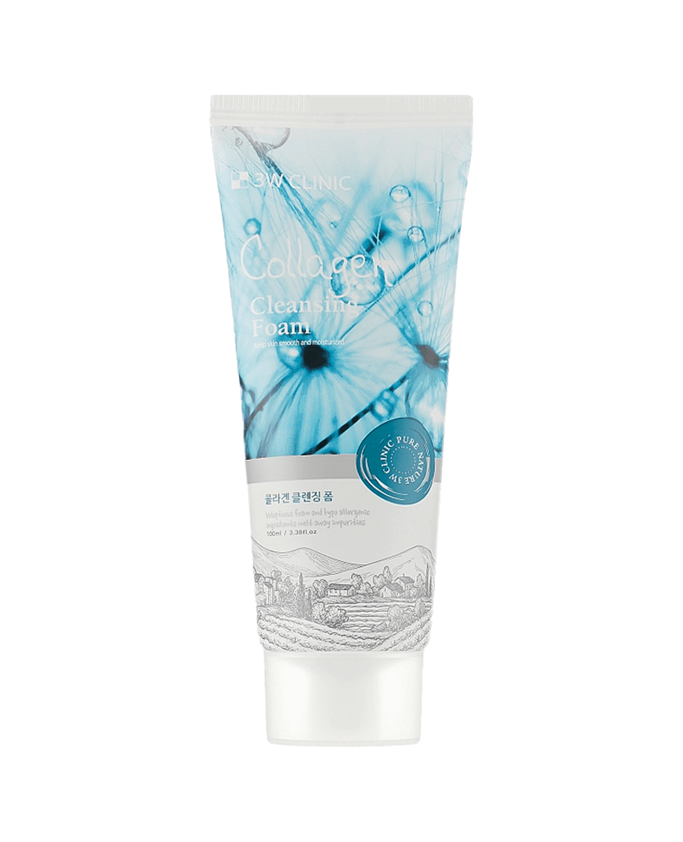 Пенка для умывания с коллагеном 3W Clinic Collagen Cleansing Foam