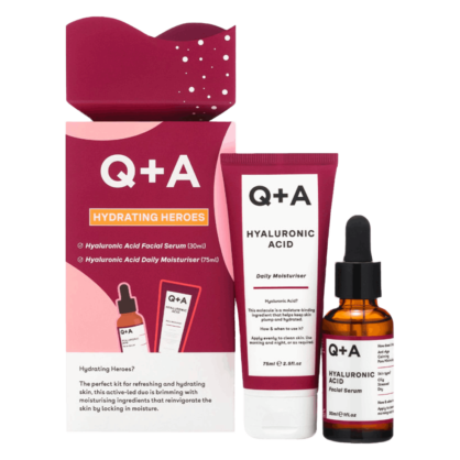 Подарунковий набір з гіалуроновою кислотою Q+A Hydrating Heroes Gift Set