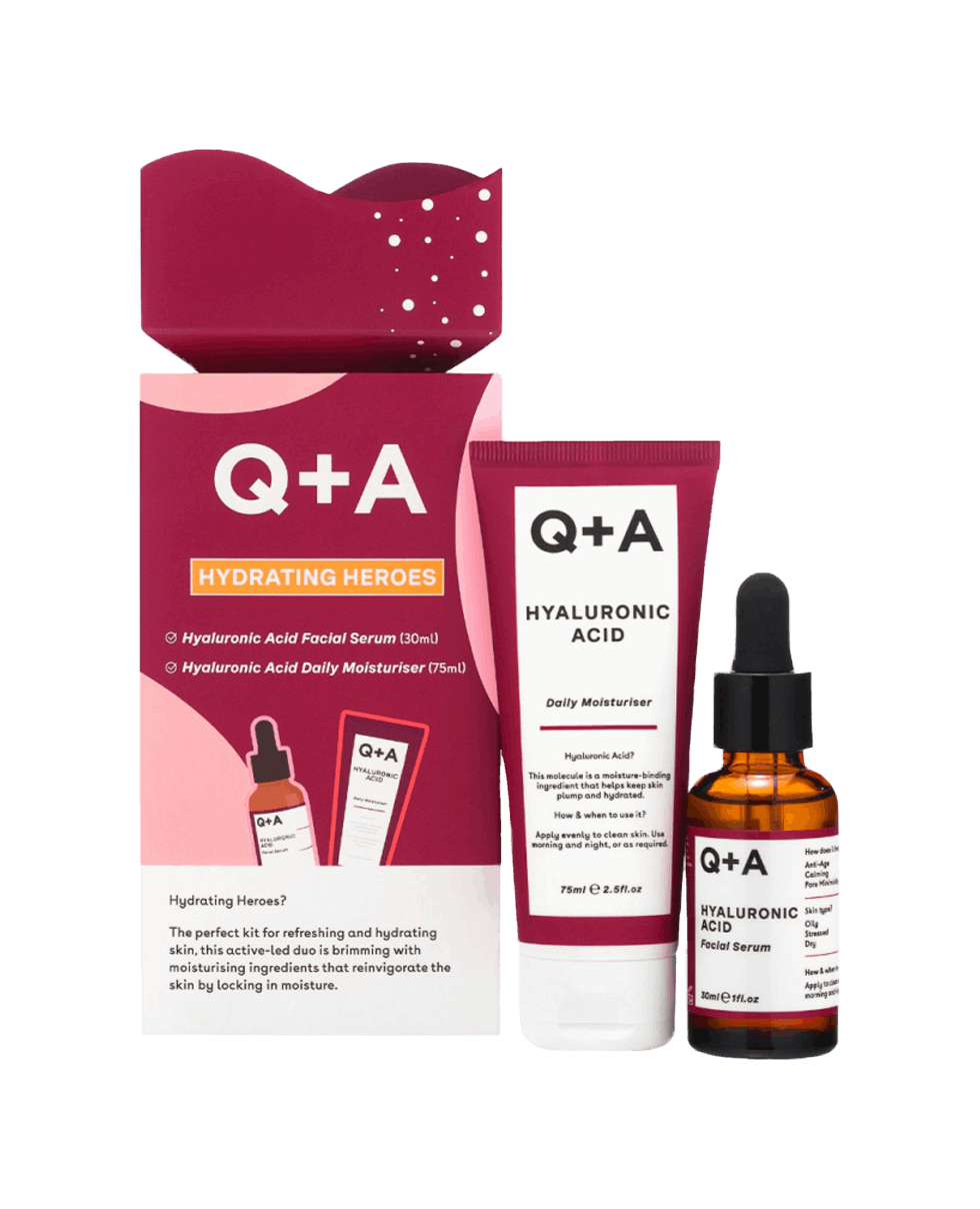 Подарочный набор с гиалуроновой кислотой Q+A Hydrating Heroes Gift Set