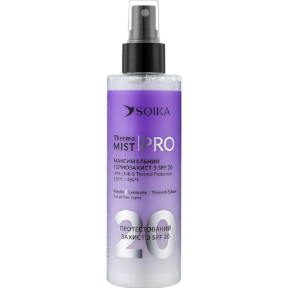 Спрей-термозахист для волосся Soika Thermo Mist PRO SPF 20