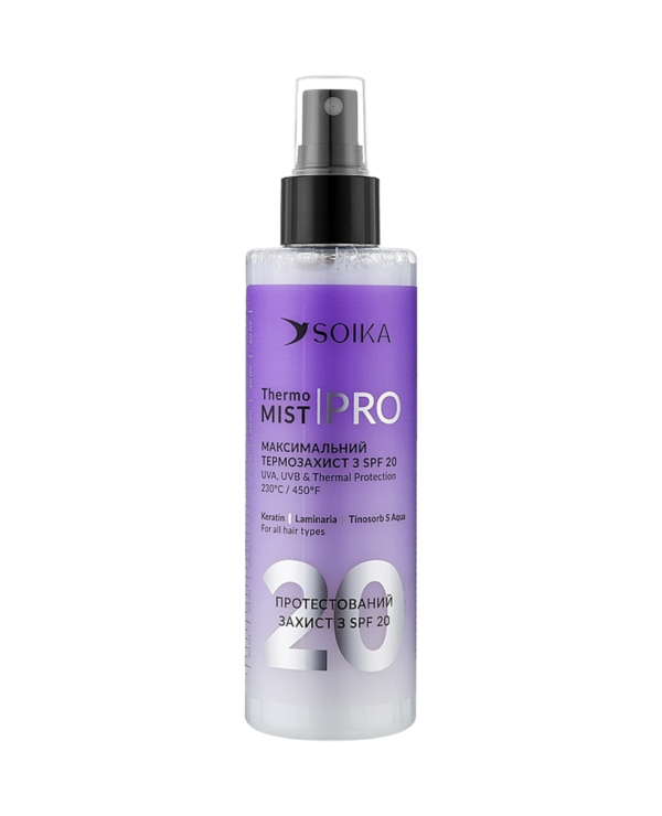 Спрей-термозахист для волосся Soika Thermo Mist PRO SPF 20