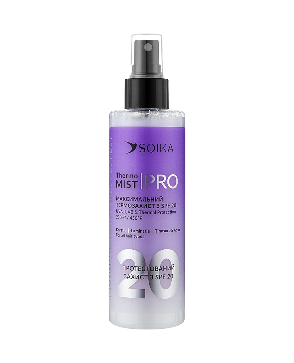 Спрей-термозахист для волосся Soika Thermo Mist PRO SPF 20