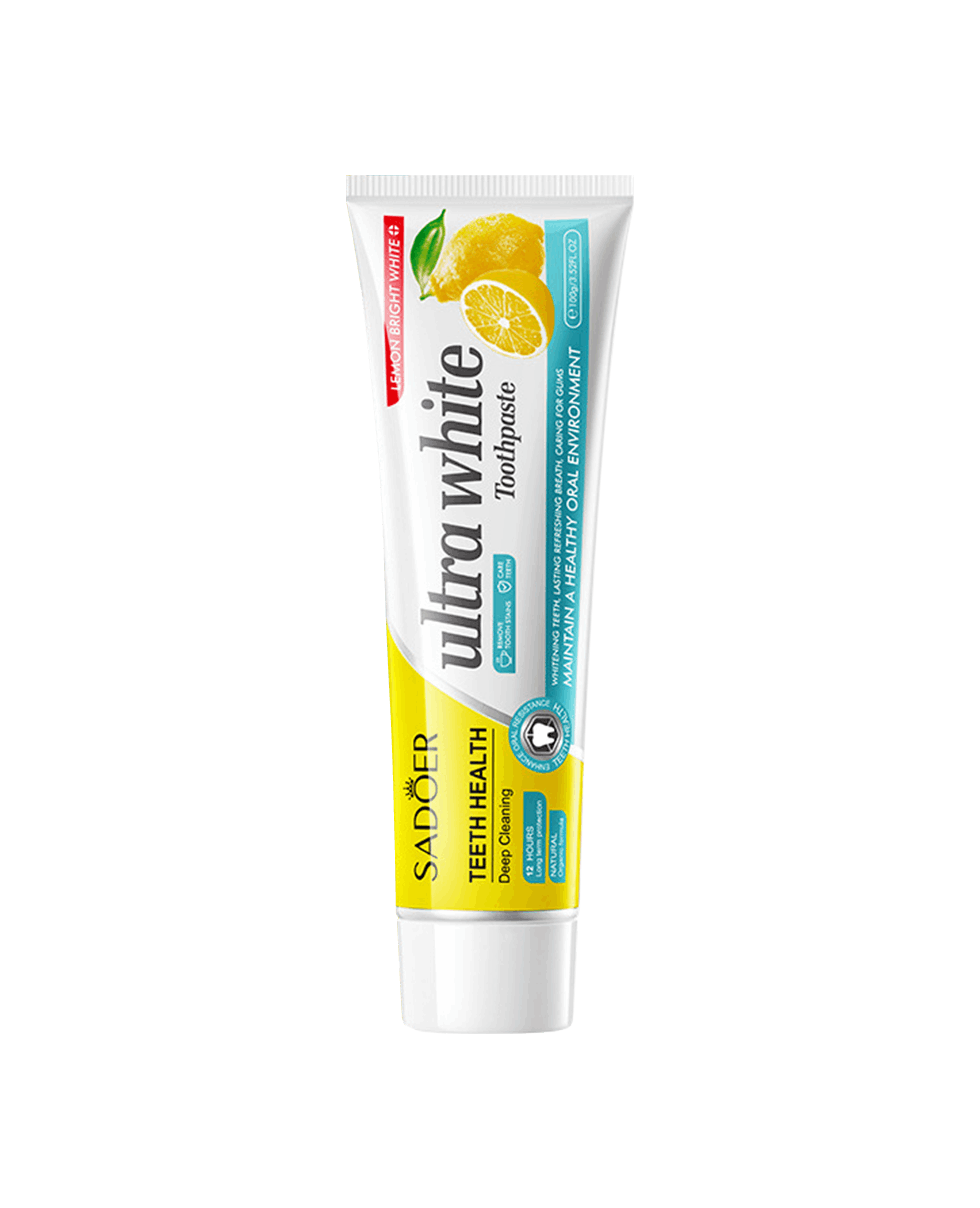 Відбілююча зубна паста з лимоном Sadoer Ultra White Lemon Bright Toothpaste