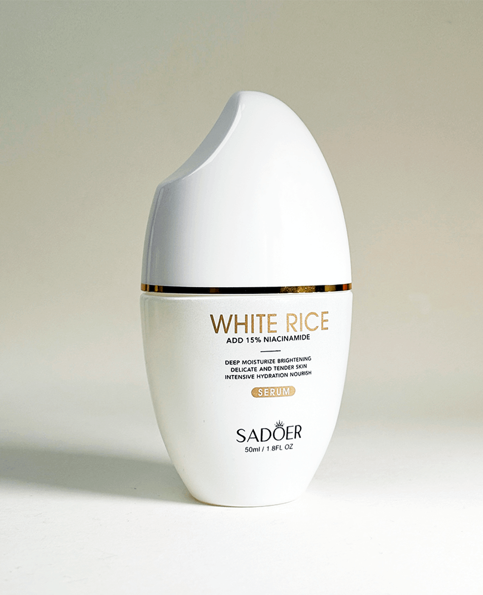 Осветляющая сыворотка с экстрактом риса и 15% ниацинамида Sadoer White Rice Nicotinamide Brightening Serum