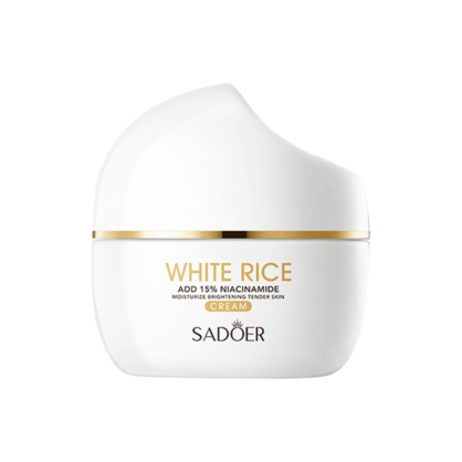 Освітлюючий крем з екстрактом рису та 15% ніацинаміду Sadoer White Rice Nicotinamide Brightening Cream