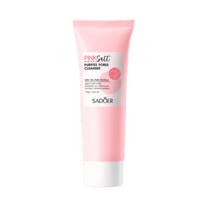 Пенка для умывания с розовой солью и центеллой Sadoer Pink Salt Purifies Pores Cleanser