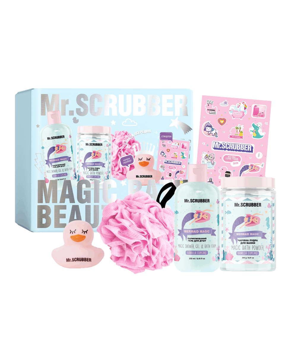 Дитячий подарунковий набір Mr. Scrubber Mermaid Magic Vanilla Cupcake