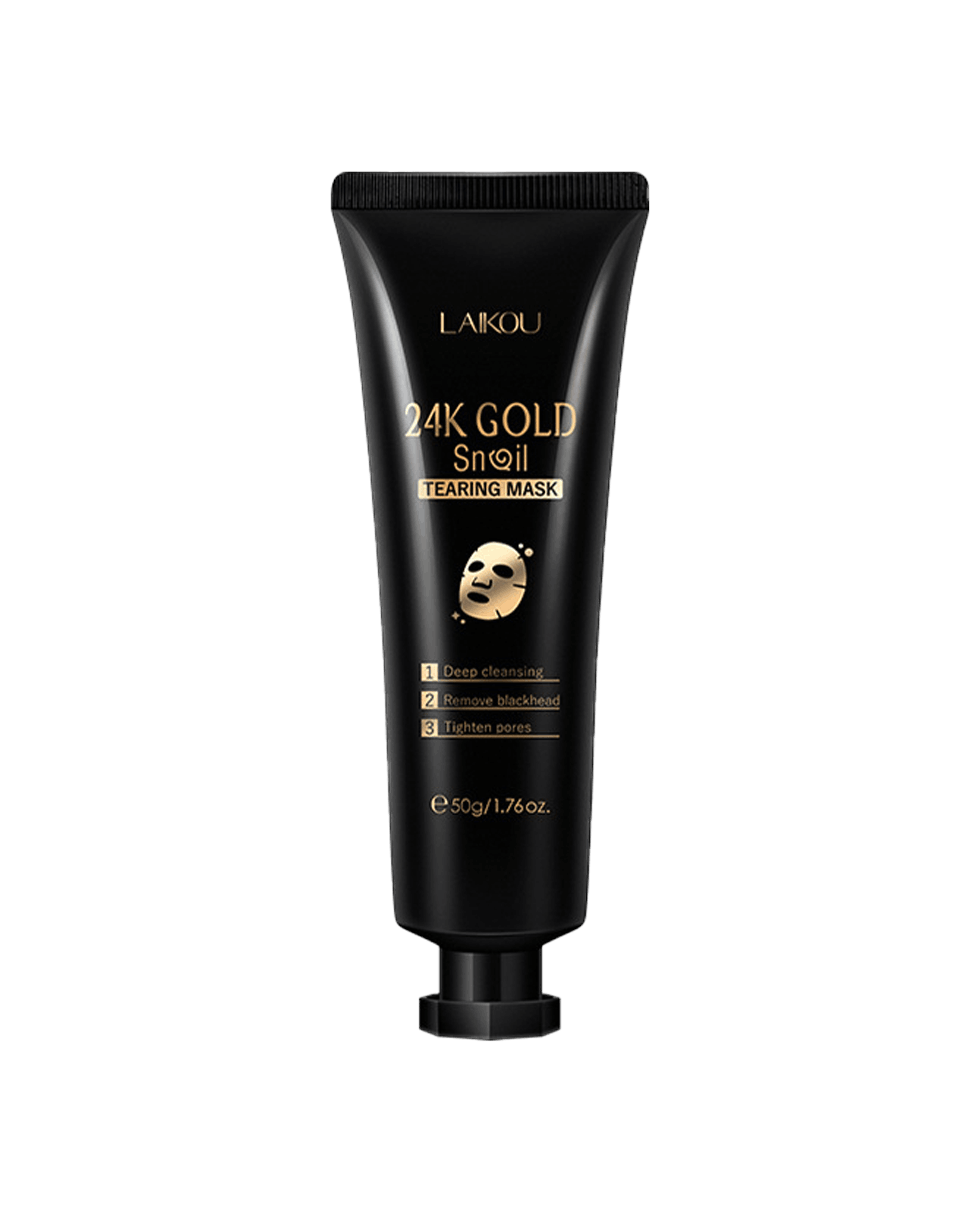 Маска-пленка с золотом и муцином улитки Laikou 24K Gold Snail Tearing Mask