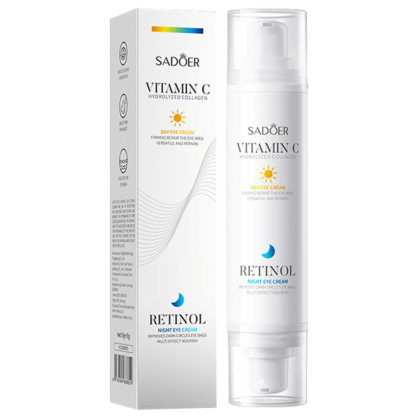 Крем навколо очей 2в1 день/ніч з вітаміном С та ретинолом Sadoer Vitamin C Retinol Eye Cream
