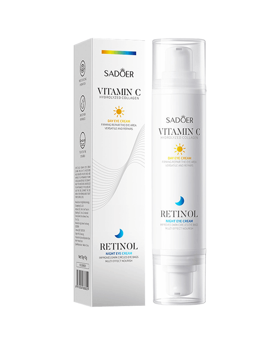 Крем навколо очей 2в1 день/ніч з вітаміном С та ретинолом Sadoer Vitamin C Retinol Eye Cream