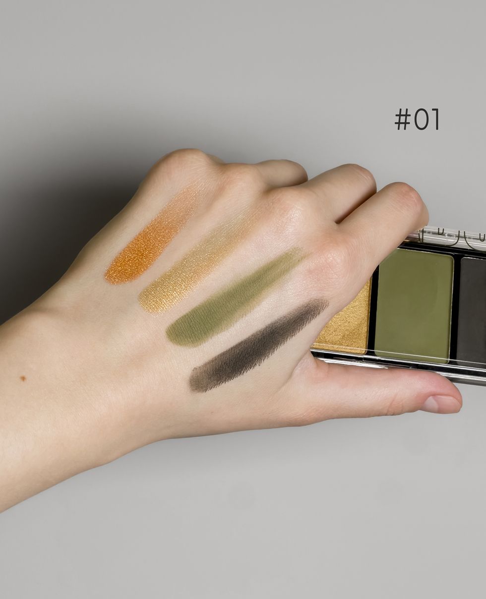 Палетка тіней 4 кольори Pudaier Bright Eye Shadow Quad Plate