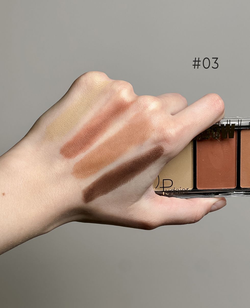 Палетка тіней 4 кольори Pudaier Bright Eye Shadow Quad Plate