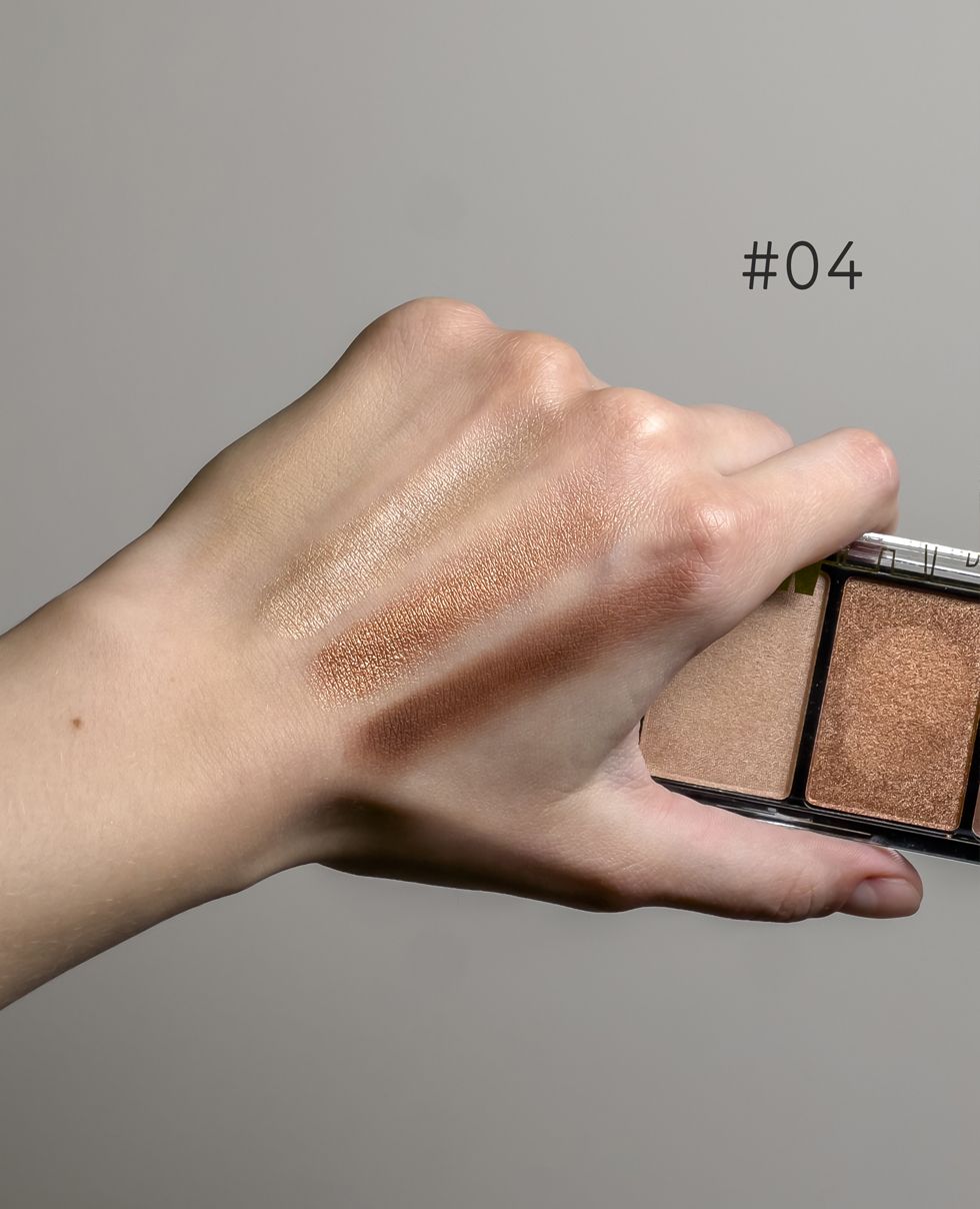 Палетка тіней 4 кольори Pudaier Bright Eye Shadow Quad Plate